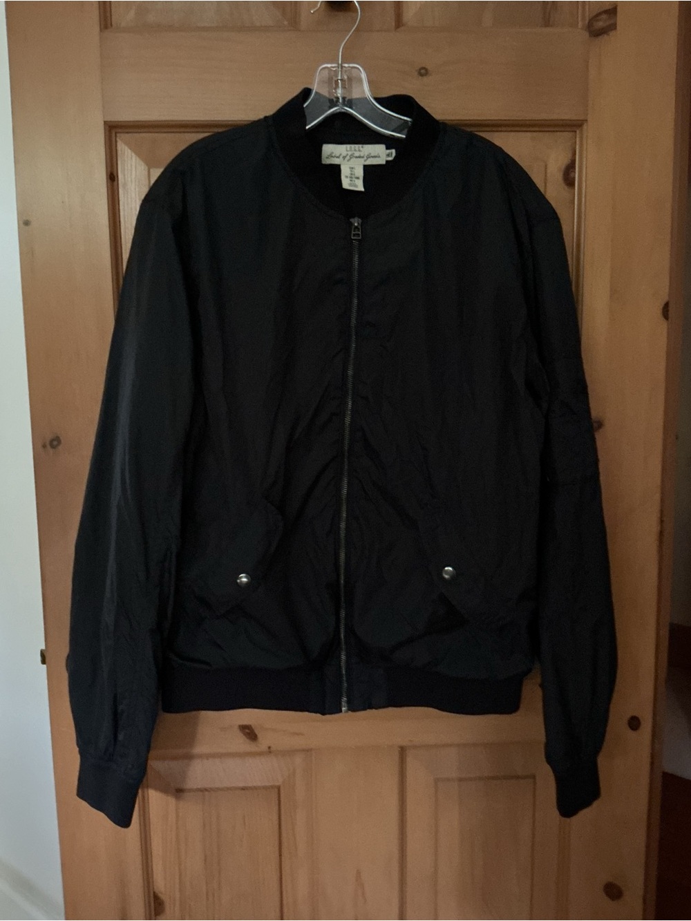 H&M Black Bomber Jacket with Snap-Pocket Details - Picture 8 of 9